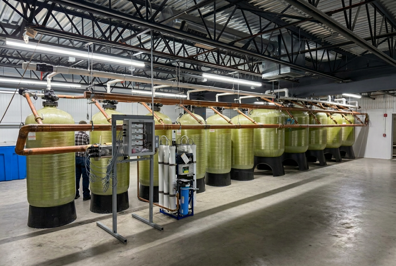 Commercial water softener systems